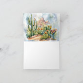 Boho Desert Cactus Waterverf Scenery Kaart (Binnen)
