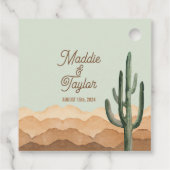 Boho Desert Cactus Western Bedankt Bedankjes Labels (Achterkant)