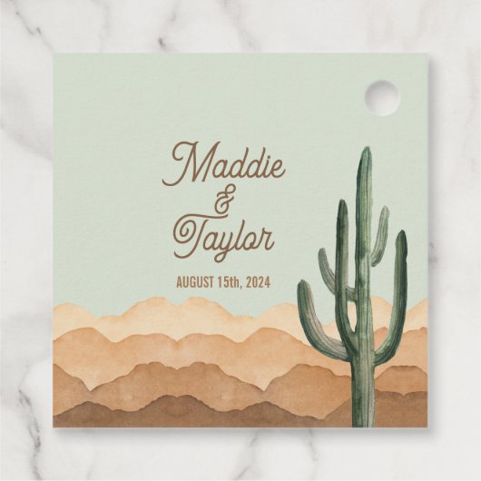 Boho Desert Cactus Western Bedankt Bedankjes Labels (Achterkant)