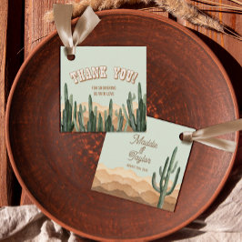 Boho Desert Cactus Western Bedankt Bedankjes Labels