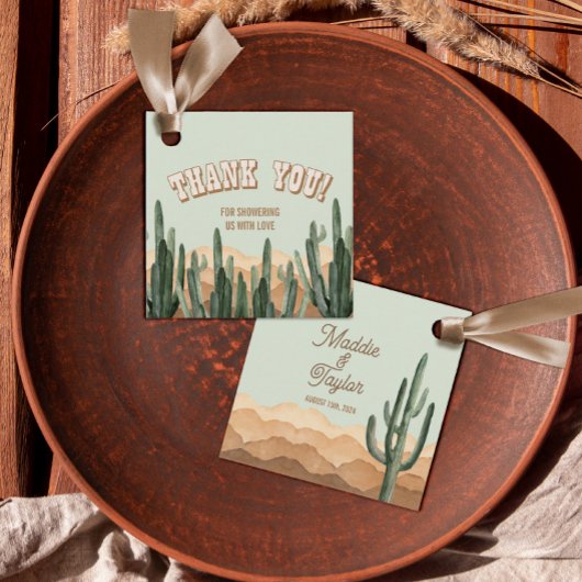Boho Desert Cactus Western Bedankt Bedankjes Labels