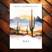 Boho Desert Cactus Westerne bruiloft Save The Date