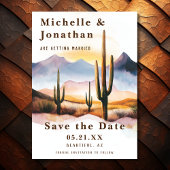 Boho Desert Cactus Westerne bruiloft Save The Date