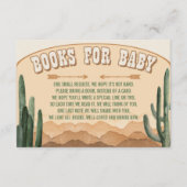 Boho Desert Cactus Westerne Cowboyboeken voor Baby Informatiekaartje (Voorkant)