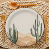 Boho Desert Cactus Westerne Ranch Cowboy of Cowgir Papieren Bordje