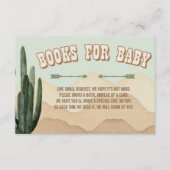 Boho Desert Cactus Wild West Cowboy Boeken voor Ba Informatiekaartje (Voorkant)