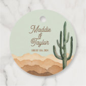 Boho Desert Cactus Zuidwestelijke Bedankt Bedankjes Labels (Achterkant)