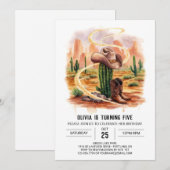 Boho Desert Cowboy Verjaardag Kaart (Voorkant / Achterkant)