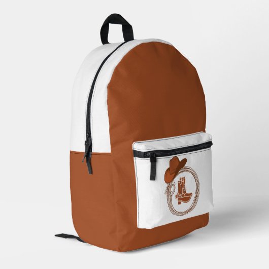  Boho desert cowgirl Cowboy Boots  Bedrukte Rugzak (Achterkant Hoek Links)