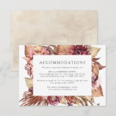 Boho Desert Floral Wedding Hotel Accommodaties Informatiekaartje (Voorkant / Achterkant)