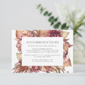 Boho Desert Floral Wedding Hotel Accommodaties Informatiekaartje (Staand voorkant)