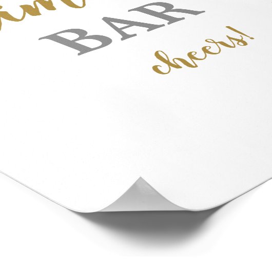 Boho Desert gedroogde palmen Mimosa bar bord Poster (Hoek)