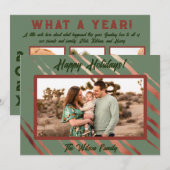 Boho Desert Groen Vlak Kerstkaart (Voorkant / Achterkant)