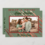 Boho Desert Groene Platte Vakantiekaart Feestdagenkaart (Voorkant / Achterkant)