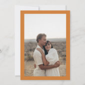 Boho Desert Groovy Retro Cactus & Photo Wedding Save The Date (Achterkant)