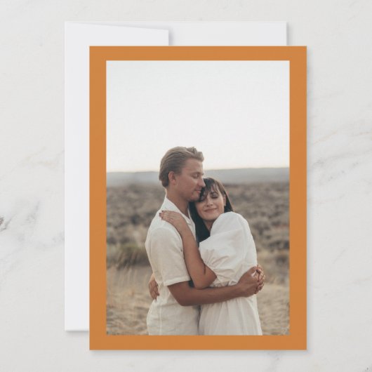 Boho Desert Groovy Retro Cactus & Photo Wedding Save The Date (Achterkant)