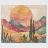 Boho Desert Landscape - Zuidwestelijke Natuur Cadeaupapier (Vlak)