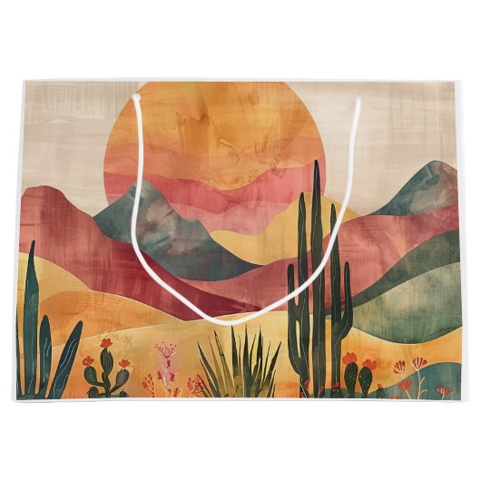 Boho Desert Landscape - Zuidwestelijke Natuur Groot Cadeauzakje (Voorkant)