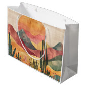 Boho Desert Landscape - Zuidwestelijke Natuur Groot Cadeauzakje (Achterkant Gekanteld)