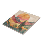 Boho Desert Landscape - Zuidwestelijke Natuur Tegeltje (Zijkant)
