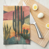 Boho Desert Landscape - Zuidwestelijke Natuur Theedoek (Quarter Fold)