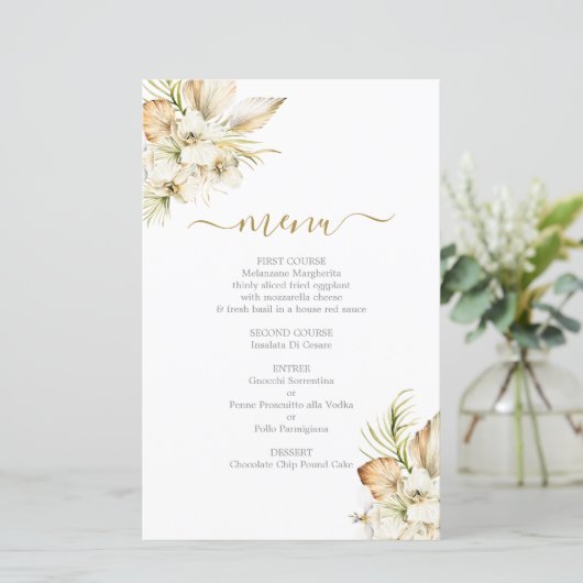 Boho Desert Menu Kaart (Staand voorkant)