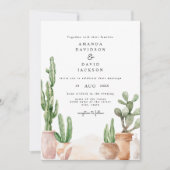 Boho Desert Mexicaanse Cactus Bohemian Chic Weddin Kaart (Voorkant)