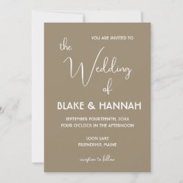 Boho Desert Minimalist Wedding Handgeschreven Font Kaart