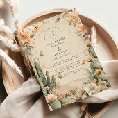 Boho Desert Mountain Cactus bruiloft Kaart