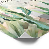 Boho Desert Natuur Cactus Baby shower Welkomstbord Poster (Hoek)
