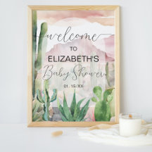 Boho Desert Natuur Cactus Baby shower Welkomstbord