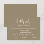 Boho Desert Neutral Minimalist RSVP-kaart Kaart (Voorkant / Achterkant)