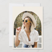 Boho desert pampas gras waterverf afstuderen kaart (Achterkant)