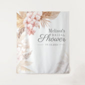 Boho Desert Pampas Grass Vrijgezellenfeest Backdro Wandkleed (Voorkant)