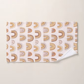Boho Desert Rainbow Abstract Arch Pattern Taupe Bad Handdoek (Handdoek)