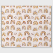 Boho Desert Rainbow Abstract Arch Pattern Taupe Cadeaupapier (Vlak)