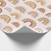 Boho Desert Rainbow Abstract Arch Pattern Taupe Cadeaupapier (Hoek)