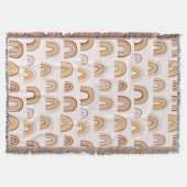 Boho Desert Rainbow Abstract Arch Pattern Taupe Deken (Voorkant)