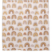 Boho Desert Rainbow Abstract Arch Pattern Taupe Douchegordijn (Voorkant)