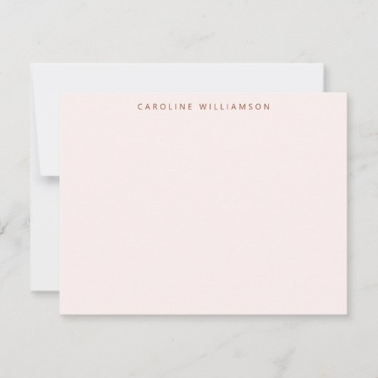 Boho Desert Rainbow Blush Personalized Stationery Notitiekaartje (Voorkant)