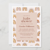 Boho Desert Rainbow in Neutrals Baby shower Kaart (Voorkant)