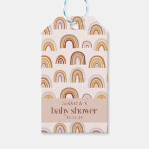 Boho Desert Rainbow Neutral Custom Baby shower Cadeaulabel