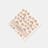 Boho Desert Rainbow Neutral Custom Baby shower Servet (Hoek)