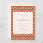 Boho Desert Rust Geometric Lines Baby shower Kaart (Voorkant)
