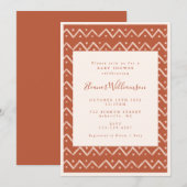 Boho Desert Rust Geometric Lines Baby shower Kaart (Voorkant / Achterkant)