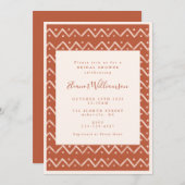 Boho Desert Rust Geometric Lines Vrijgezellenfeest Kaart (Voorkant / Achterkant)