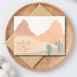 Boho Desert Rust Terracotta Bruiloft Save the Date Aankondigingskaart<br><div class="desc">Kondig uw speciale dag in stijl aan met dit prachtige Boho Desert Rust Terracotta Wedding Announcement Briefkaart! Met een dromerig waterverf woestijnontwerp met aardse roest en terracotta tinten, legt dit briefkaart perfect de vrijgevochten essentie van uw liefdesverhaal vast. Ideaal voor boho- en woestijnbruiloften, het is een unieke en artistieke manier...</div>