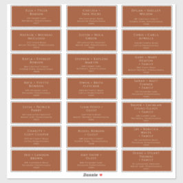 Boho Desert | Rust Wedding Guest Adresetiketten Sticker