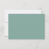 Boho Desert Sage Green Minimalistische RSVP Kaart (Achterkant)