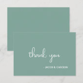 Boho Desert Sage Groen Trouw Dankkaart Kaart (Voorkant / Achterkant)